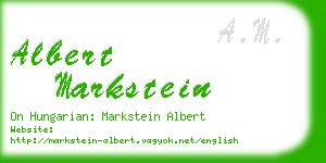 albert markstein business card